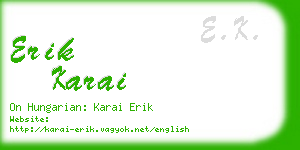 erik karai business card